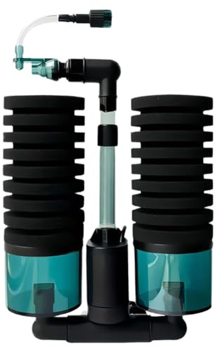 Fangxuee Filtro de Acuario USB con Bomba de Agua Eléctrica para Pecera, Bomba de Aire, Skimmer, Esponja Bioquímica, Filtro Biológico para Acuario, 200 A.