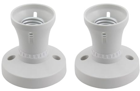 2 PCS E27 Lamp Holder, Ceiling Light Fitting with Screw Base for DIY Enthusiasts and Homeowners, Upgrade Lighting for Pendant Lights and Ceiling Fans