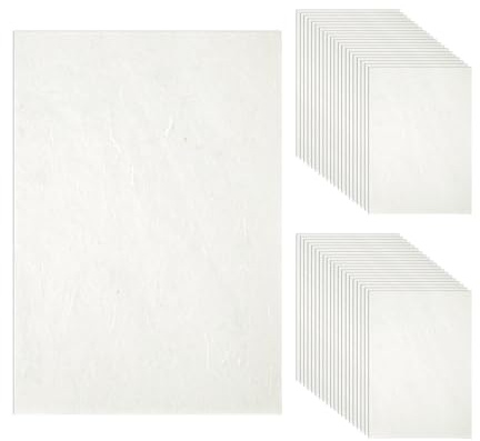 60 Sheets Rice Paper A4, Handmade Rice Paper for Writing, Drawing, Scrapbooking and DIY Art Craft (20 x 30cm)