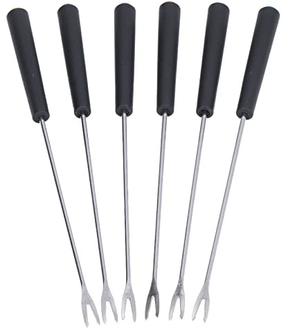 Smandy Fonduegabeln-Set, Lange Gabeln aus Edelstahl für Kuchen, Schokolade, Früchte, Käse, Unverzichtbares Geschirr für Fondue-Enthusiasten