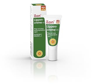 ilon Lippencreme HS 3 ml, Pflege und Schutz herpesempfindlicher Lippen | mit LSF 30, tägliche Anwendung, mit patentiertem Mikroalgen-Aktivstoff, unsichtbarer Schutzfilm