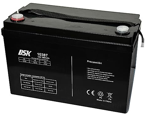 DSK Solar Solar-Gel-Batterie, tiefer Zyklus, 12 V, 100 Ah, ideal für Solarzellen