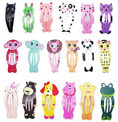 Kitchen-dream 18 STÜCKE Mode Tier Haarnadel Kinder Haarspangen Cartoon Clips Zubehör für Baby Kleinkinder Mädchen Kinder, Mehrfarbig