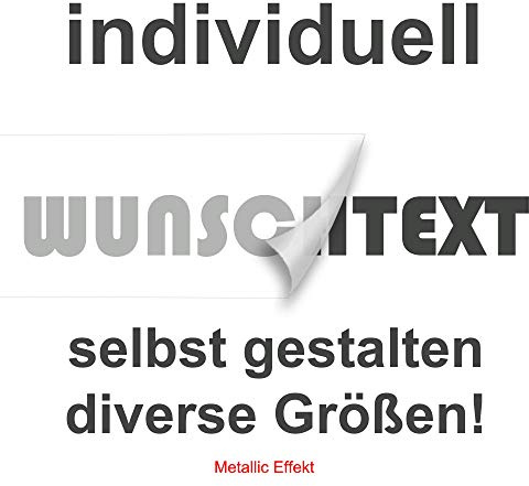 Wunschtext Aufkleber hier selbst gestalten - Länge ab 10cm bis 150cm (093 anthrazit metallic)