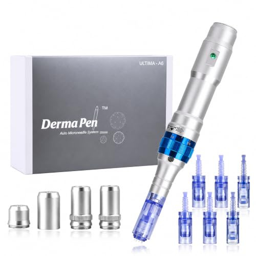 Elektrisch Microneedling Pen 0,25-2,5mm Dermapen Dermaroller Micronadeln Pen Hautpflege Reparatur Tool für Falten, Akne Narben, Dehnungsstreifen, Haarausfall mit 12PIN, 36PIN, Nano Round Nadeln