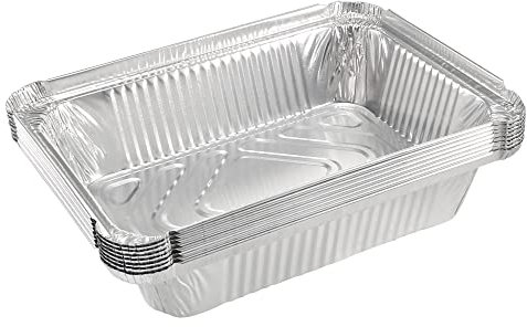 sourcing map 8.3 x 6.3 Aluminum Foil Pans, 37oz Disposable Trays Containers for Kitchen Roasting Baking Cooking 24pcs