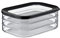 Mepal Boîte Conservation Jambon - Boîte Rangement Frigo avec Couvercle - Rangement Frigo Charcuterie - 3 Boîte de Rangement Séparées - 3 x 550 ml - Black