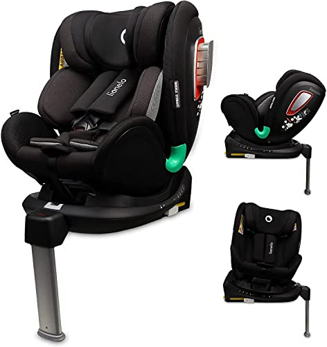 LIONELO Antoon PLUS Seggiolino auto Girevole a 360 gradi per neonato e bambini da 0 a 18 kg, ADAC, Isofix e piede di appoggio, Regolazioni, Cintura a 5 punti, Avanti e indietro, Dri-seat, Tettuccio