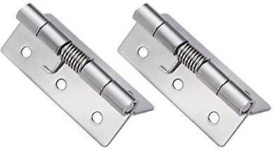 Charnières à ressort à ouverture automatique, charnières de porte à ressort en acier inoxydable, charnières à ouverture automatique, 2 pièces (60 × 40 × 1,5 MM)