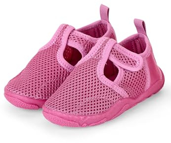 Sterntaler Badeschuhe Uni – Mädchen Baby Aquaschuhe knöchelhoch mit Klettverschluss – Strukturierte Sohle – Atmungsaktives Mesh – Kinder Wasserschuhe - Bademode - Farbe purpur, Größe 26