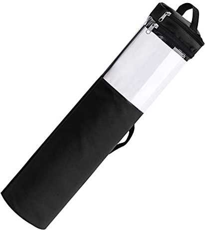 Lange Geschenkpapier-Aufbewahrungstasche Mit Klarem Fenster, 106,7 X 22,3 Cm, Organizer-Tasche, Weihnachts-Aufbewahrungs-Organizer (Schwarz)