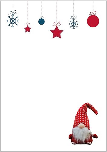 Briefpapier Wichtel DIN A4 - Papier Weihnachten - 20 Blatt - Motiv Nr. 028 | 80g/m²