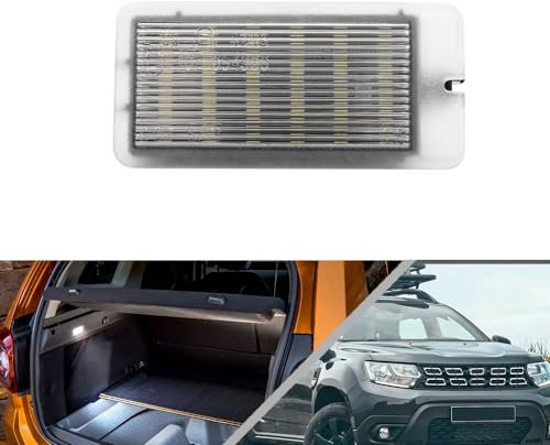 NSLUMO LED Kofferraum Beleuchtung Leuchte für Dacia Duster I II Sandero I II Logan I II Lodgy Dokker 1x SMD-LED-Modul Gepäckraumlampe 18 led Kofferraum Leuchte Beleuchtung