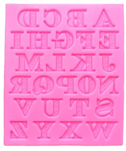 Moldes Tartas Silicona 2 Piezas De Patrón, 26 Letras Mayúsculas, Molde De Silicona, Tarta Fondant, Silicona De Chocolate