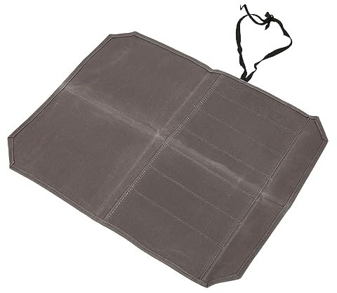 Knife Roll Bag, Knife Roll with 7 Slots, Waxed Canvas Knife Storage Bag, Waterproof Knife Bag for Kitchen and Camping