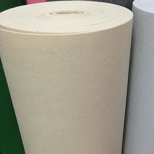 JINDAOSH Vliesstoff Acryl Filz Gewebe Filz Stoff 3mm Dick 100x100cm Für Kunst & Handwerk, Kissen Und Polsterung, Nähen Kinder Schulprojekte DIY Handwerk Filz(Color:beige)