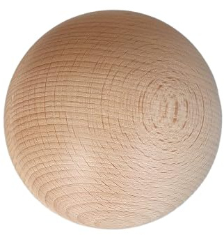 HELLUX Holzkugel 80 mm ohne Loch | Kleine Holzkugeln zum Basteln und Bemalen | Holz Kugel Natürliche | Bastelkugel aus Buchenholz für DIY-Projekte – Kunst- und Bastelbedarf (1 Stück)