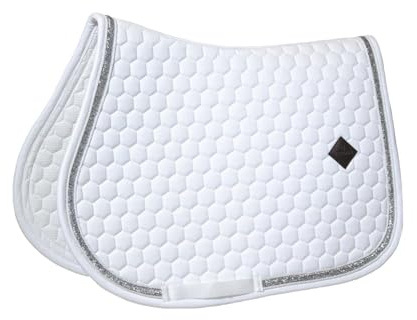 Kentucky - Schabracke Glitzer Band Springen Weiss/Silber