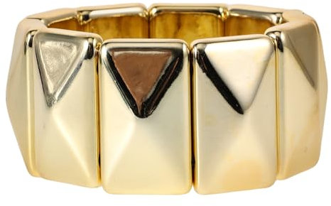 DEARMAMY Bracciale Geometrico da Donna e Uomo in Metallo Ccd Oro Leggero e Confortevole, Stile Moderno ed Elegante per Feste e Uso Quotidiano