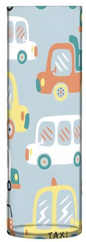 Chic Trucks - Jarrones cilíndricos grises decorativos de plástico personalizados y macetas, decoración estética floral única, 11.8 x 3.9 pulgadas