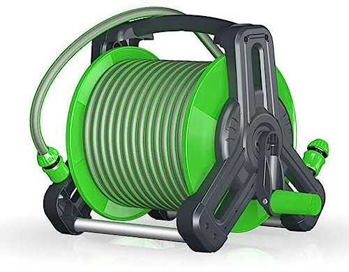 BSIDFEN Enrouleur de Tuyau Mural Portable, Enrouleur de Tuyau rétractable pour Jardin, arrosage des Fleurs, Enrouleur de Tuyau Mural (Couleur : Vert, Taille : 10 m)