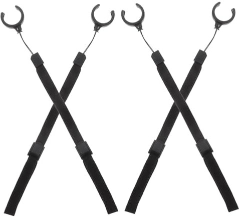 Ipetboom 4pièces Dragonne Antidérapante Pour Canne à Sangle Polyester Accessoires Pour Canes Et Bâtons De Marche Lanières Anti-perte Pour Seniors Et Randonnées