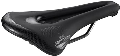 Selle San Marco SHORTFIT 2.0 Shield Supercomfort Racing - Sella Bicicletta Gravel e Bikepacking con Parafango Integrato, Foro Anatomico e Gel Extra, Telaio Resistente in Acciaio