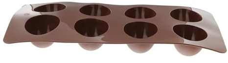 Ipetboom Cavity Easter Egg Silicone Baking Mould for DIY Chocolate Candy Cake Making Flexible Non Stick Mold in Coffee Color Oven and Microwave Safe Easy to Clean