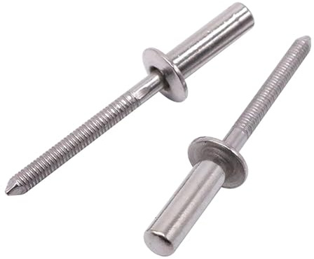 Rivets aveugles étanches à tête ronde fermée en acier inoxydable GB12615.4 304 M3.2-M6 lingli(6mm,M3.2 (20Pcs))