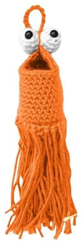 Flaroey Colgador de Plantas Cesta de Macramé Colgante para Interiores, Colgador de Plantas de Macramé Mini Cesta de Almacenamiento Colgante Yip para Interiores, Naranja