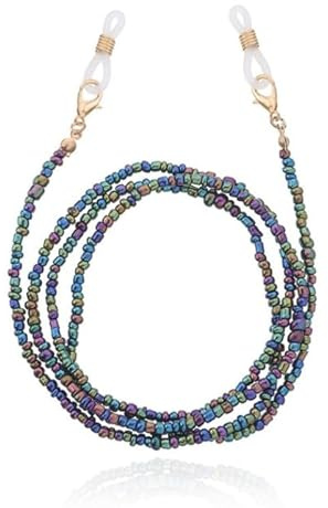 Deja Jewels Multicolore - 3 cordoncini per occhiali da sole o occhiali da lettura con perline