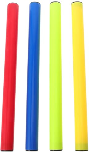 ibasenice Bâton de Relais Plastique 2,8 Cm Léger 4 Pièces Accessoire Athlétisme Course Relais Compétition Sport Usage Scolaire Adulte Couleur Aléatoire