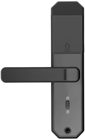 Serratura delle impronte digitali, Smart Lock, serratura elettronica della porta con codice, app e chiavi, 200 utenti, password anti-peep, per porta di casa appartamento ufficio