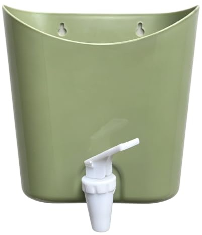 AXI Water tank with tap for play kitchen or mud kitchen – green | for outdoor use – 0.7 litres – 20 x 18 x 9 cm | ages 3 and up