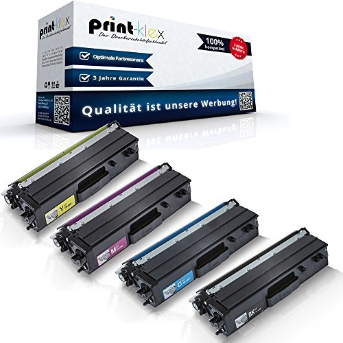 4X Print-Klex Tonerkartuschen kompatibel für Brother HL-L 8260 CDW HL-L 8360 CDW TN-423BK TN-423C TN-423M TN-423Y Black Cyan Magenta Yellow - Office Line Serie