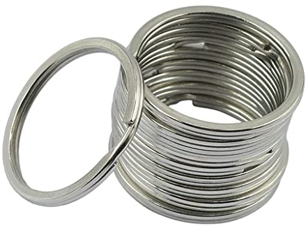 Sharplace 10 pièces Porte-clé Anneau Acier Inoxydable Pièce Apprêt Bijoux Fabrication, 35 mm