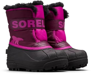 Sorel Unisex Kids Kids Snow Commander Winter Boots, Purple Purple Dahlia X Groovy Pink Children, 10 UK