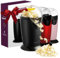 Andrew James Popcorn Maker Machine, Healthy Air Popper, Popcorn Machine with 8 American Cinema Style Boxes, 1200W, Black