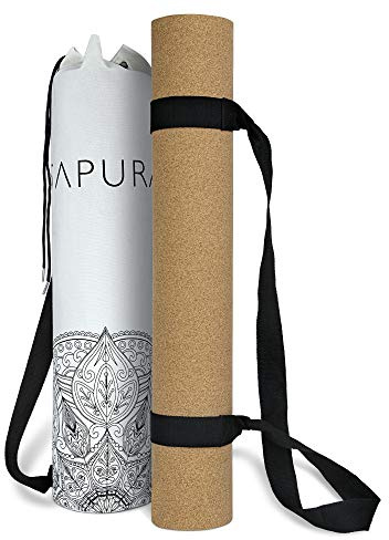 XXL Yogamatte rutschfest - Kork und Naturkautschuk 190cm - Extra lang + Tragegurt + Nachhaltige Yoga Matte groß Überlänge