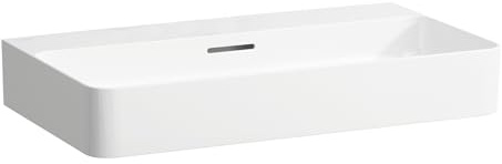 LAUFEN VAL Aufsatzwaschtisch, ohne Hahnloch, mit Überlauf, US geschl. 750x420mm, H8162854001091, Farbe: Weiß