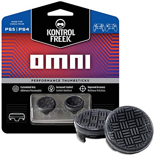 KontrolFreek Omni pour Manette PlayStation 4 (PS4) et PlayStation 5 (PS5) | 2 Joysticks Performance | 2 Taille Basse Concave | Noir