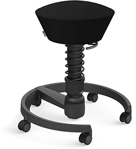 aeris Swopper – Ergonomischer Hocker – Bürohocker höhenverstellbar – Vielseitiger Schreibtischstuhl für einen gesunden Rücken – Bürostuhl mit Rollen, Feder Standard