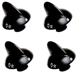 RYELDOM - Kit da 4 Manopole Nere per Cucine Rex - Electrolux