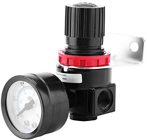 AR2000 Luftdruckregler, Druckminderer mit Manometer, Luftquellen-Gasaufbereitungsgerät,Druckminderer mit Manometer Mini-Druckregler Luftregler Druckregler Luftdruckregler