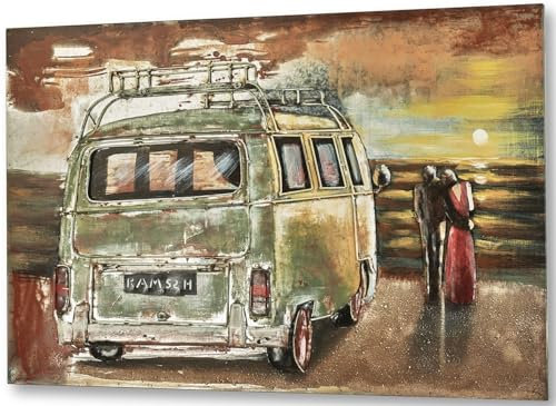 Kobolo Wandbild Wanddeko Metallbild 3D-Bild - Sunset Bully - 108x72 cm