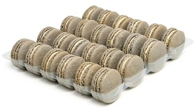 Earl Grey Tea Macaron Tray by Mademoiselle Macaron - Tray of 24 Earl Grey Tea macarons