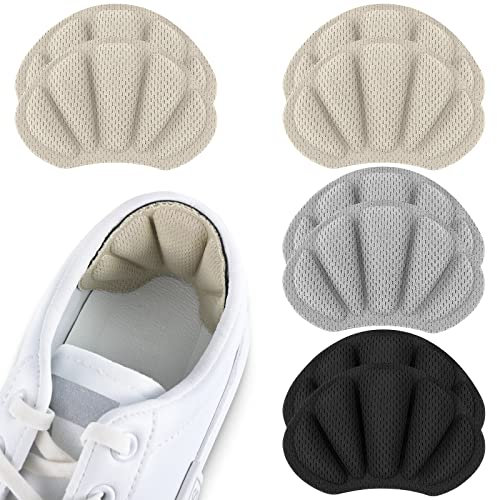 flintronic 4 pairs sneaker repair patch, heel patch, shoe heel repair sneaker, leather heel protector, heel pad repair for most types