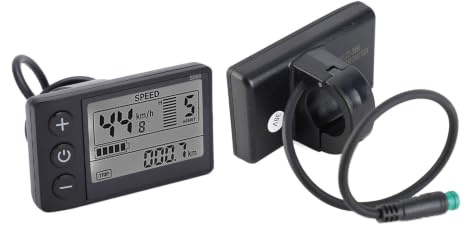 KIMISS Affichage de Vélo électrique Affichage Abs Vélo électrique S866 Affichage LCD Compteur 24V 36V 48V Panneau de Commande avec Prise étanche