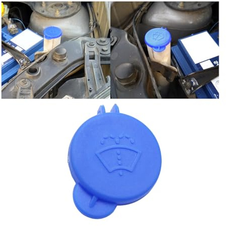 JNNJ Windscreen Washer Cap, Lid for Windscreen Washer Fluid Reservoir, Replacement Car Washer Bottle Cap for Wiper Fluid Reservoir, Automobile Fluid Bottle Cover For MK6 2001-2008 1488251(Blue)