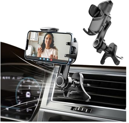 JNNJ Soporte De Teléfono Móvil para Coches, Soporte Universal De Teléfono Móvil para Ventilación del Automóvil, Soporte De Teléfono para Coche con Gancho Metálico, Accesorios Interior del Vehículo